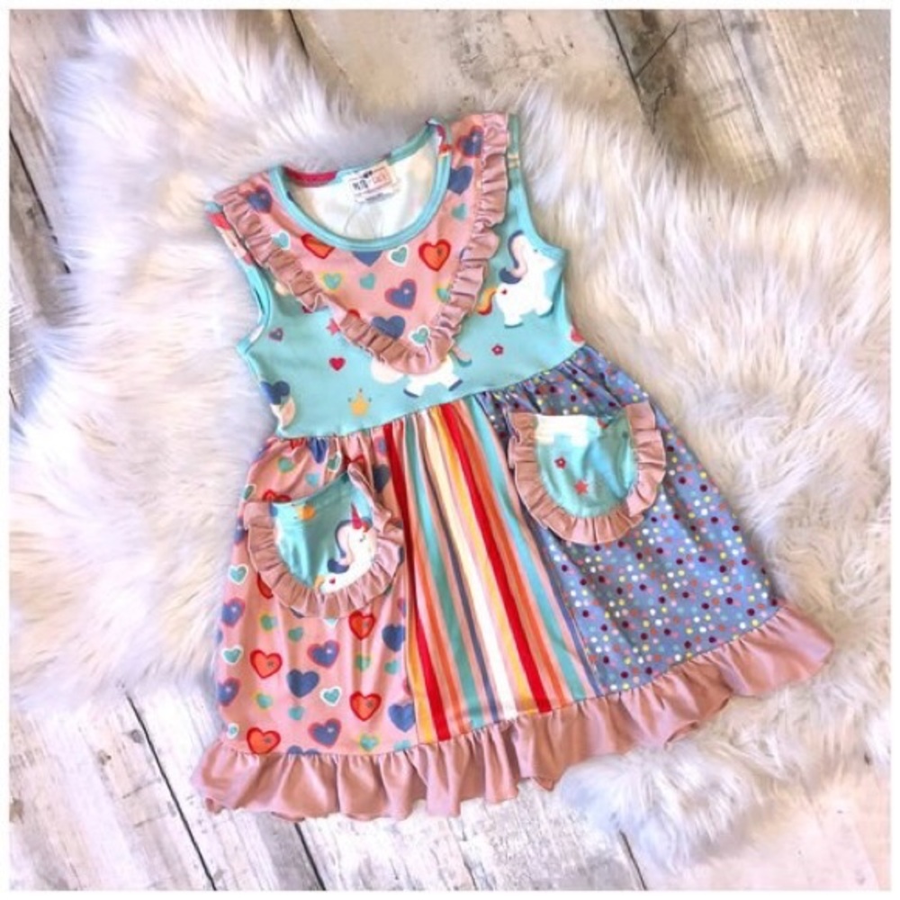 Unicorn mix pocket dress